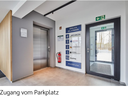 Zugang vom Parkplatz